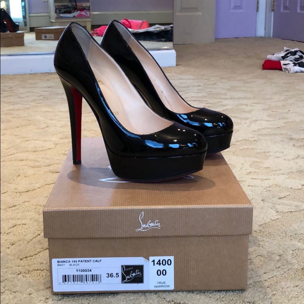 Christian Louboutin Bianca 140 patent calf black